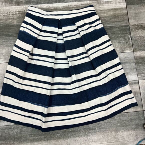 Zara basic striped A line skirt - Picture 7 of 8